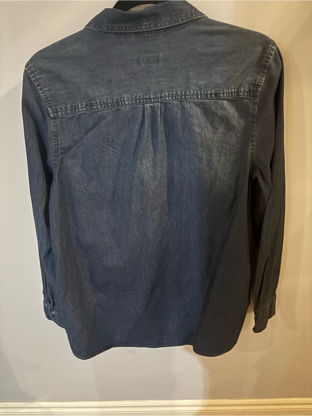 Merona Dark Blue Denim Shirt with Collar in size XL - Picture 4 of 5
